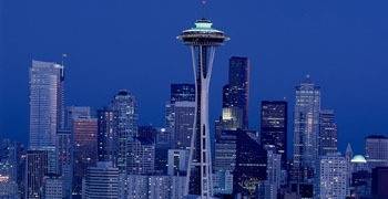 Space needle and downtown Seattle skyline